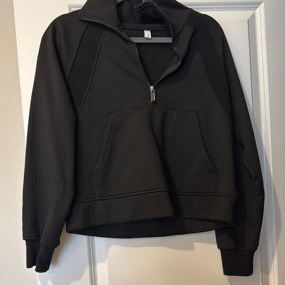 Black Women's Half-Zip Jacket
